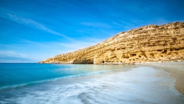 matala beache -best beaches in crete for holidays